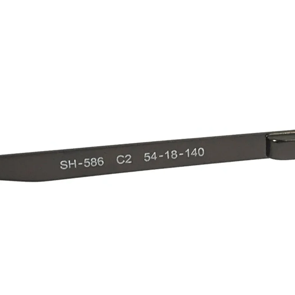 Scott Harris Eyeglasses Frames SH-586 C2 Gunmetal Rectangle Half Rim 54-18-140